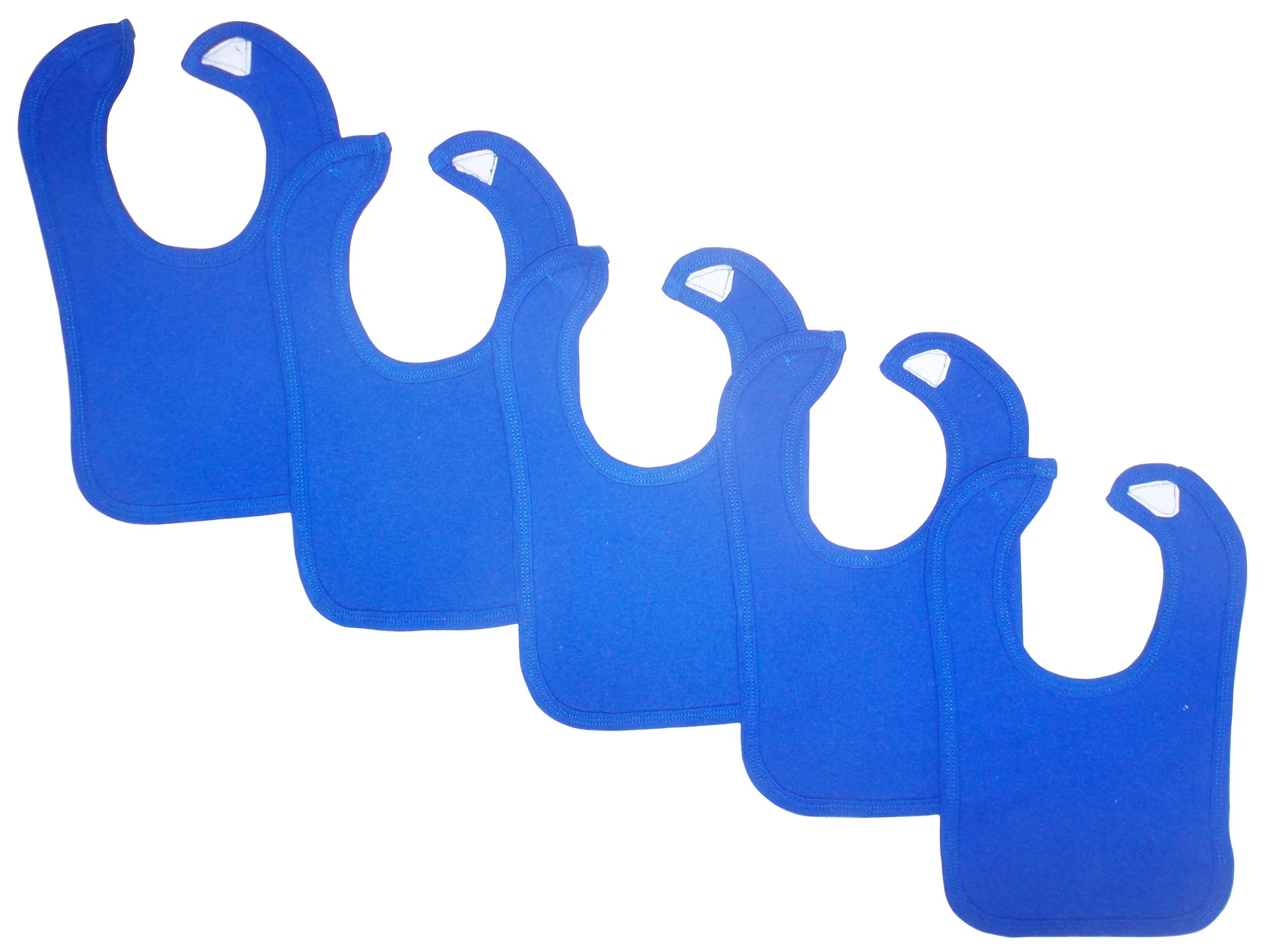 Blue Baby Bibs (pack Of 5) Ls_0170 - GreatEagleInc