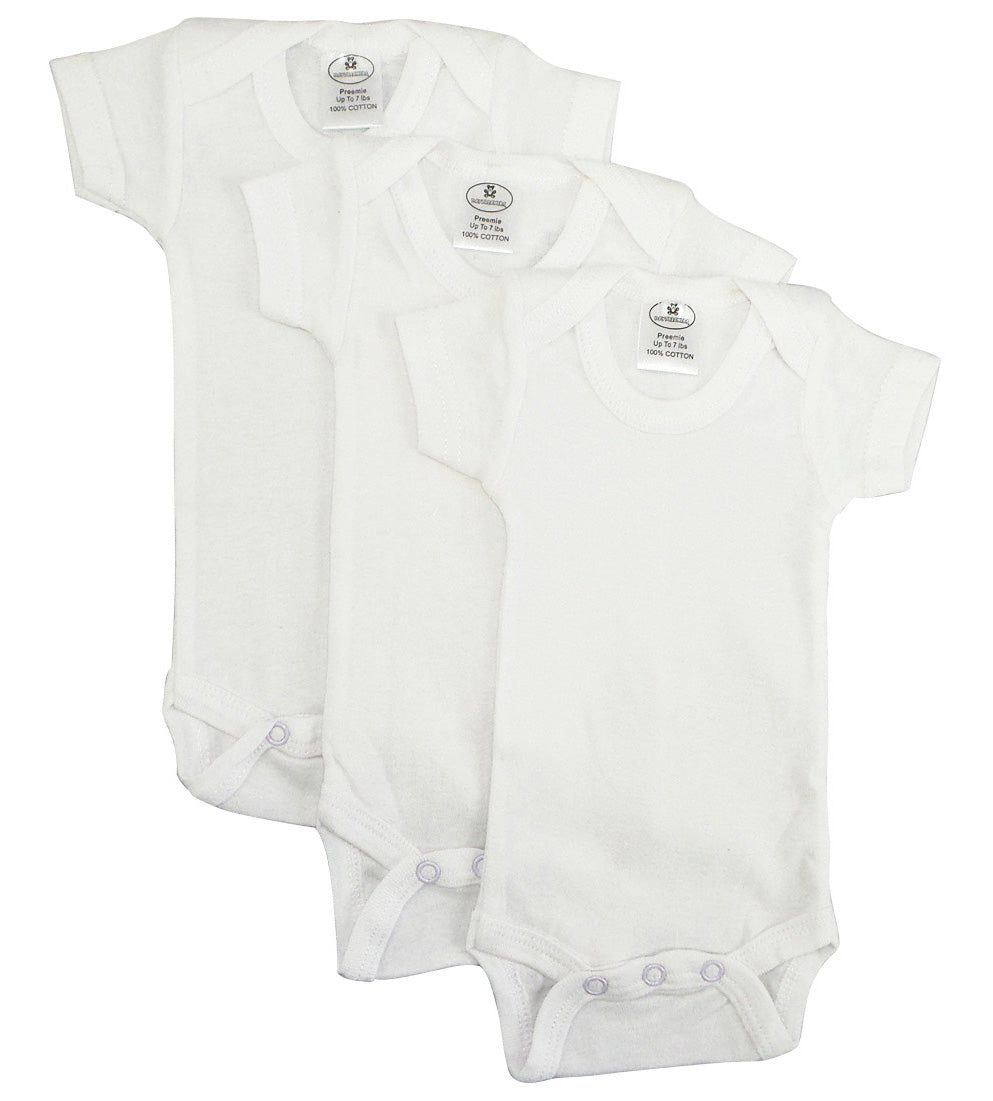 White Short Sleeve One Piece 3 Pack 001p - GreatEagleInc