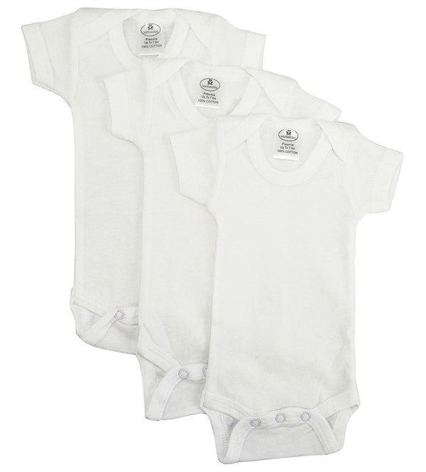 White Short Sleeve One Piece 3 Pack 001p - GreatEagleInc