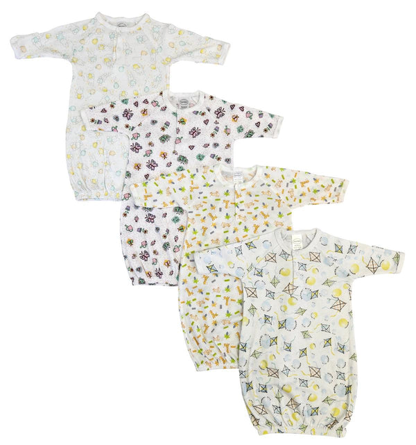 Newborn Baby Girls 4 Piece Gown Set Nc_0803 - Infant Wear