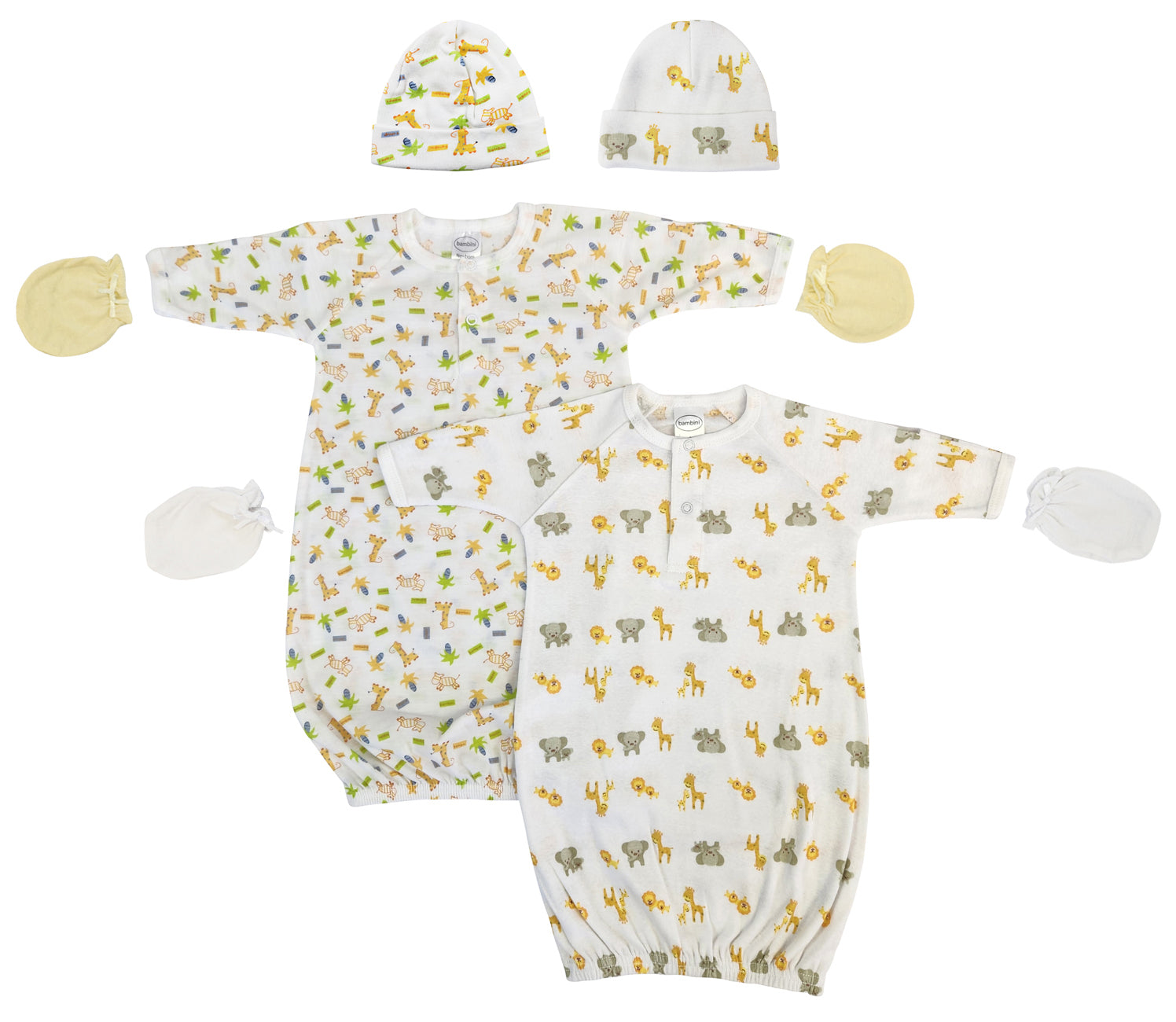 Unisex Newborn Baby 6 Piece Gown Set Nc_0762 - GreatEagleInc