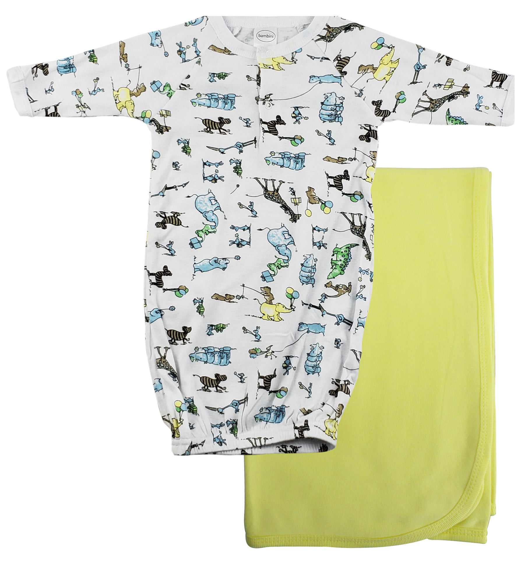 Print Infant Gown And Recieving Blanket Cs_0095 - GreatEagleInc