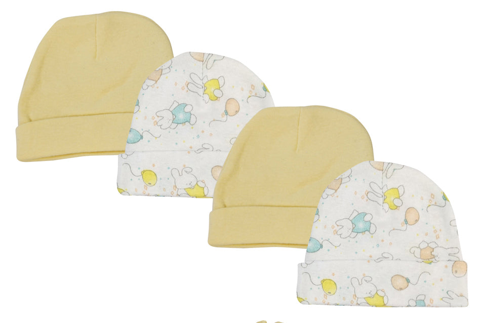 Baby Boy, Baby Girl, Unisex Infant Caps (pack Of 4) Nc_0281 - GreatEagleInc
