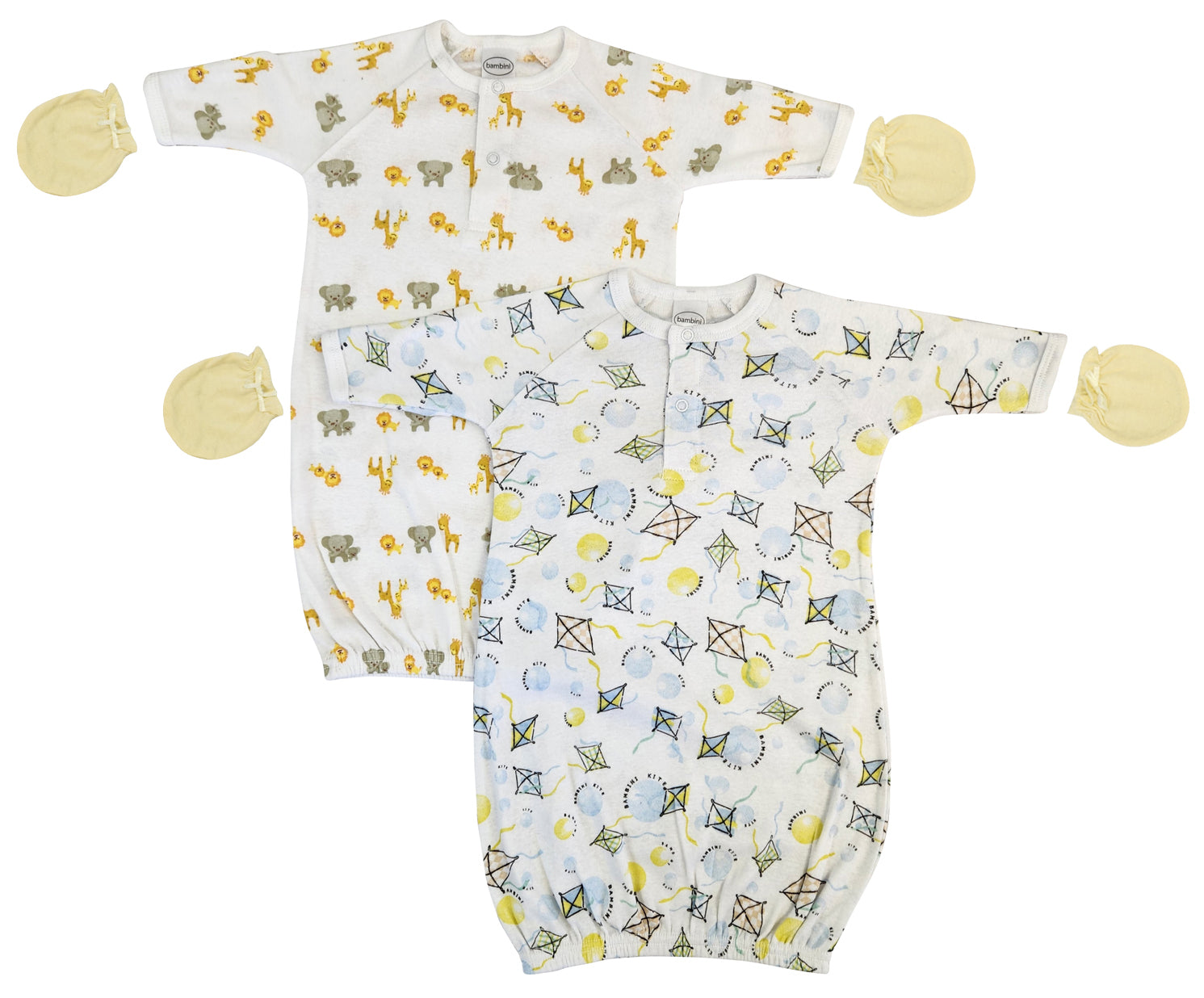 Unisex Newborn Baby 4 Piece Gown Set Nc_0826 - GreatEagleInc