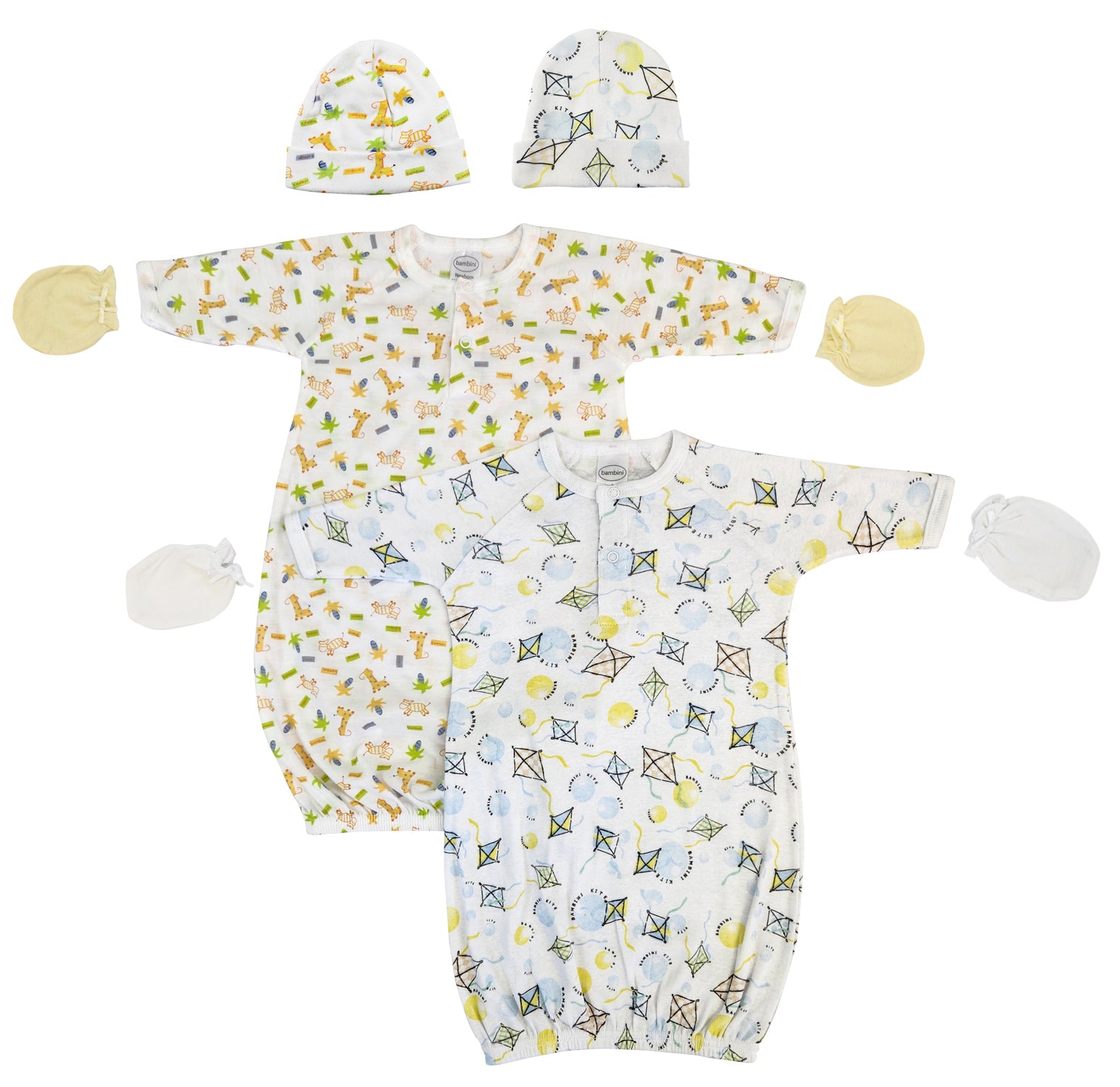 Unisex Newborn Baby 6 Piece Gown Set Nc_0749 - GreatEagleInc