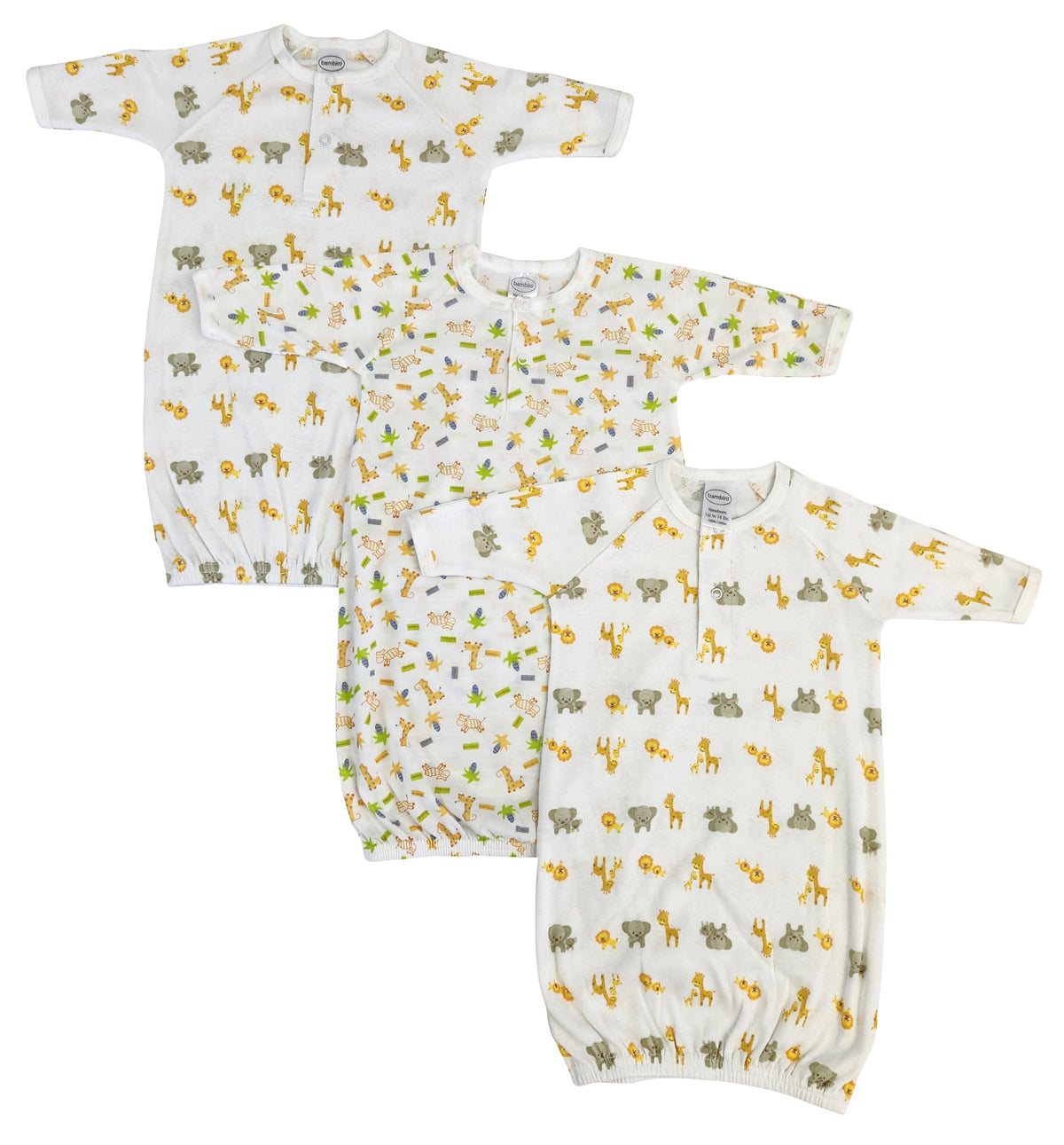 Unisex Newborn Baby 3 Piece Gown Set Nc_0764 - GreatEagleInc