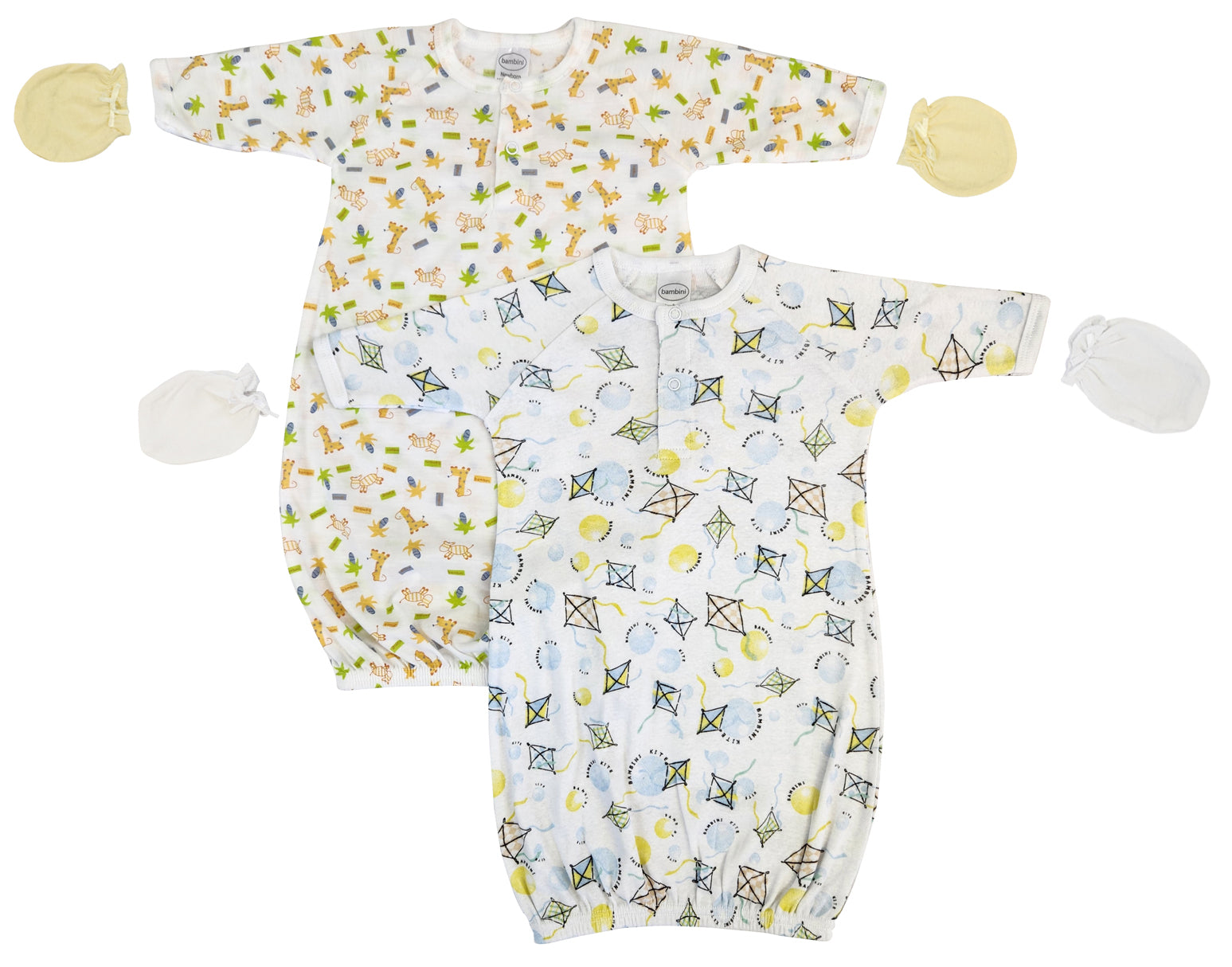 Unisex Newborn Baby 4 Piece Gown Set Nc_0748 - GreatEagleInc