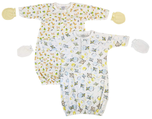 Unisex Newborn Baby 4 Piece Gown Set Nc_0748 - Infant Wear