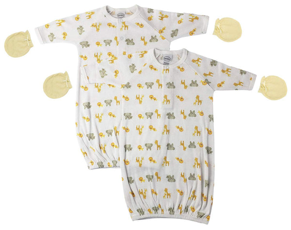Unisex Newborn Baby 4 Piece Gown Set Nc_0768 - Infant Wear