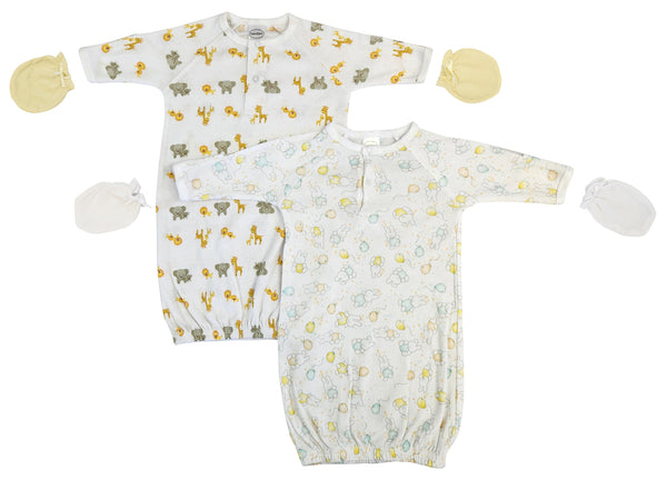 Unisex Newborn Baby 4 Piece Gown Set Nc_0778 - GreatEagleInc