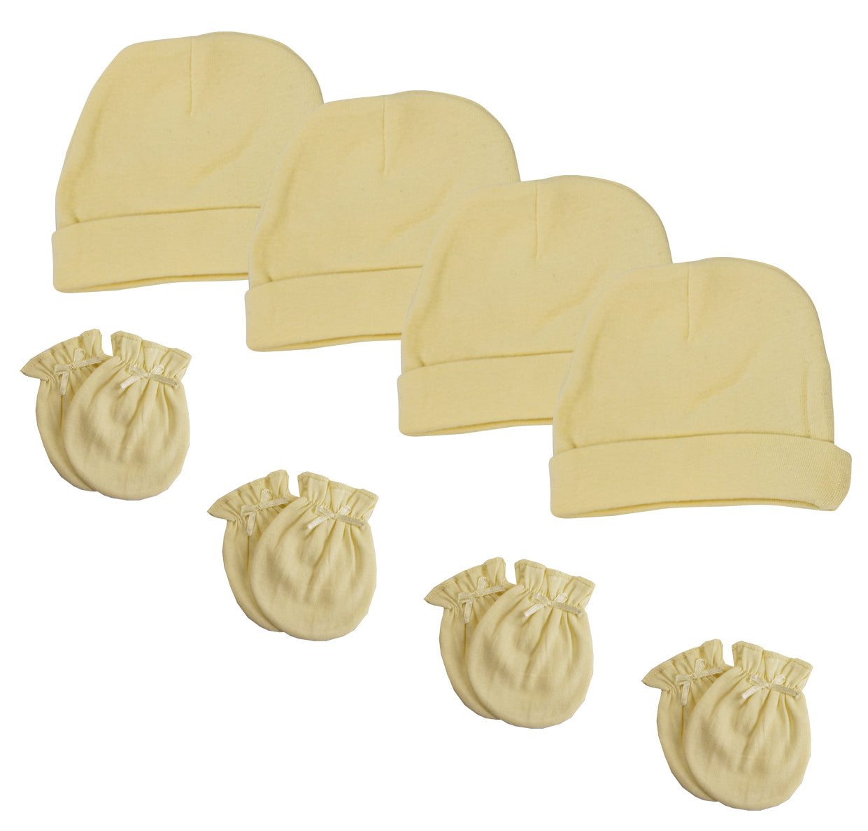 Baby Boy, Baby Girl, Unisex Infant Caps And Mittens (pack Of 8) Nc_0402 - GreatEagleInc