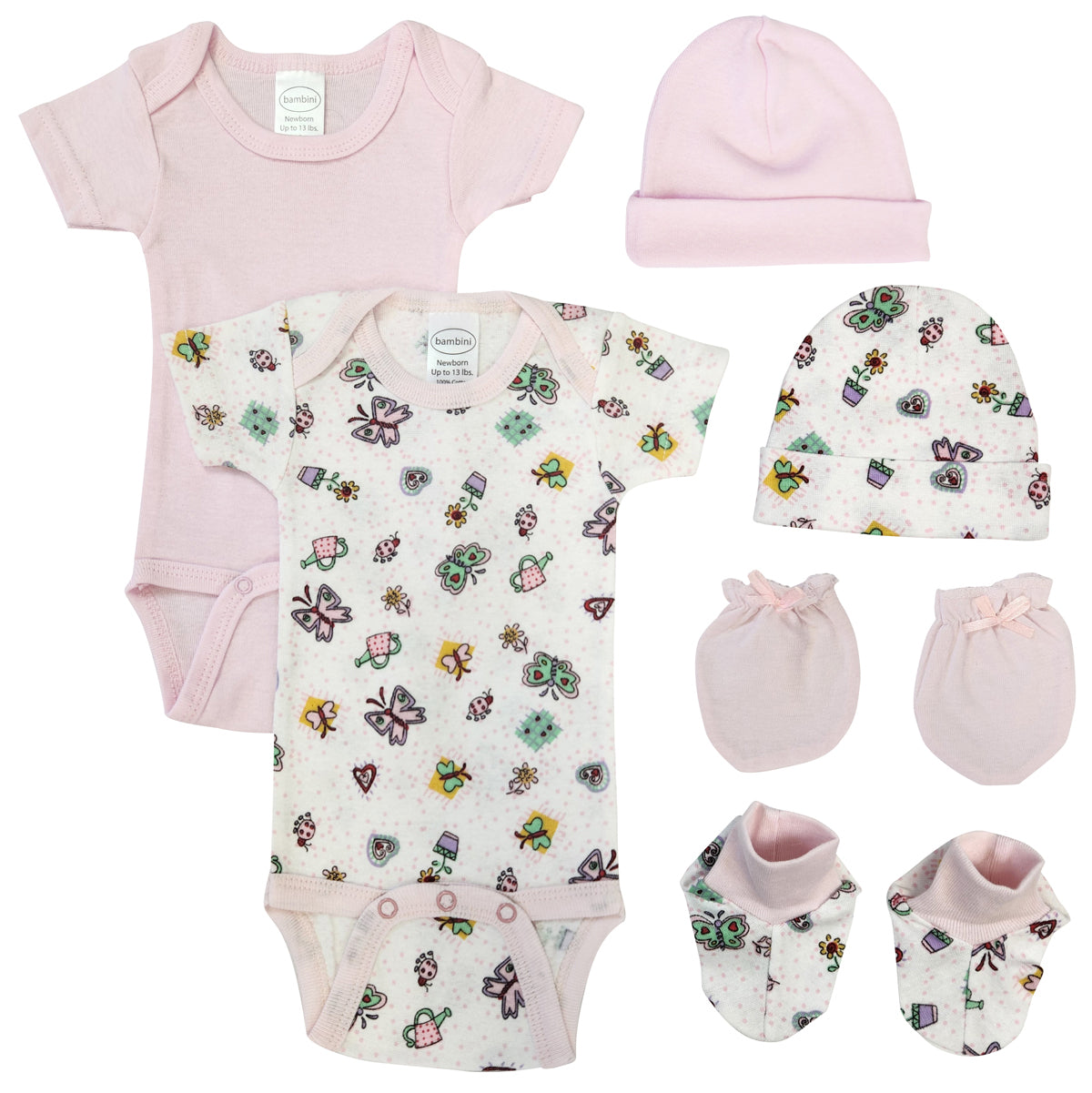 Newborn Baby Girl 6 Pc  Sets Nc_0597 - GreatEagleInc