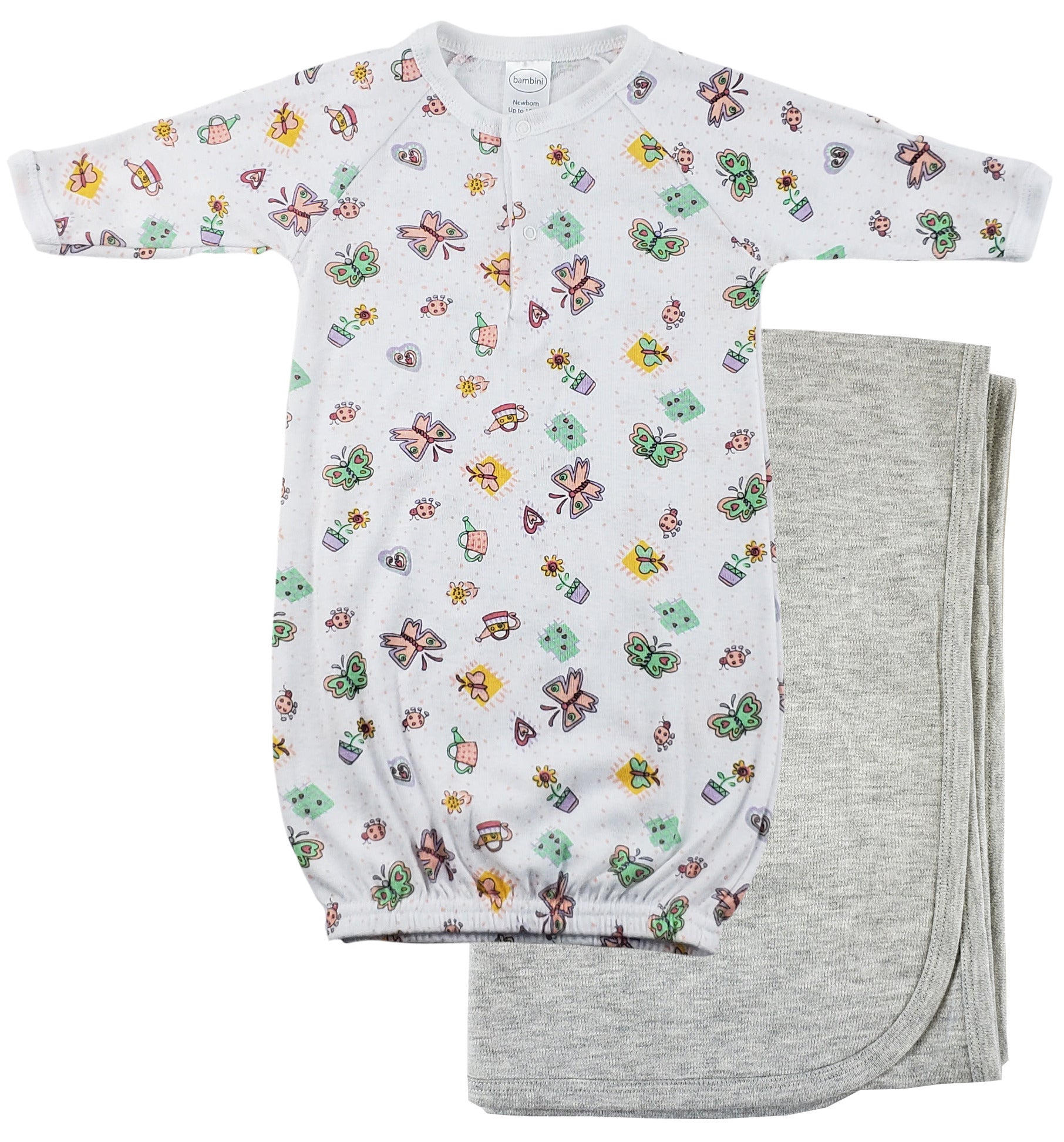 Print Infant Gown And Recieving Blanket Cs_0103 - GreatEagleInc