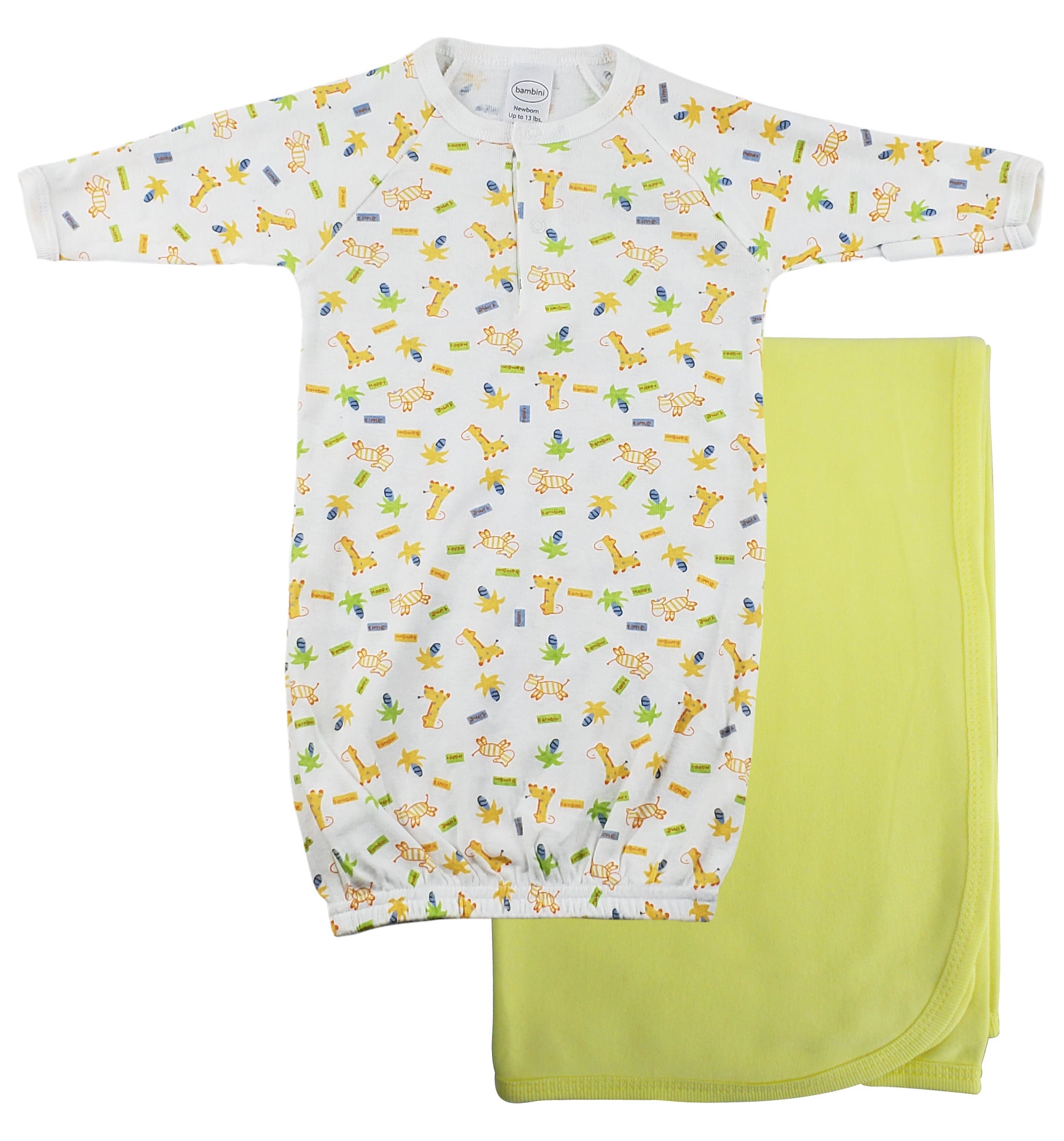 Print Infant Gown And Recieving Blanket Cs_0098 - GreatEagleInc