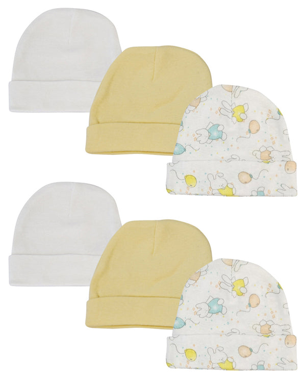Baby Boy, Baby Girl, Unisex Infant Caps (pack Of 6) Nc_0277 - GreatEagleInc