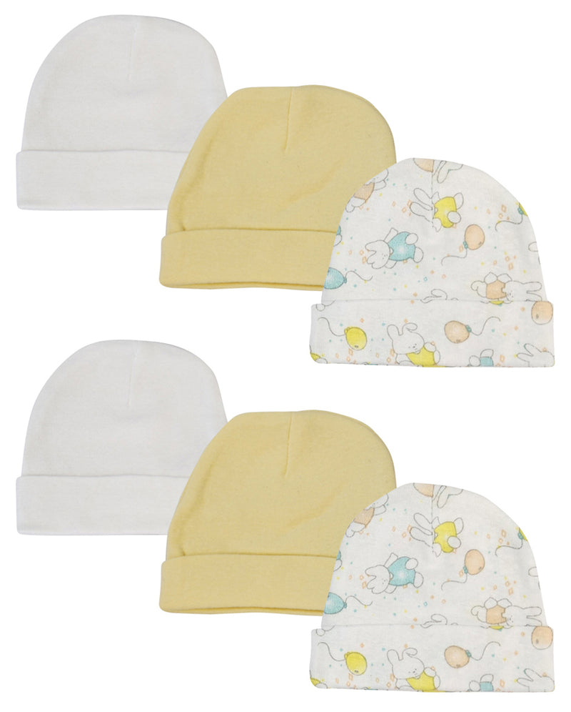 Baby Boy, Baby Girl, Unisex Infant Caps (pack Of 6) Nc_0277 - GreatEagleInc