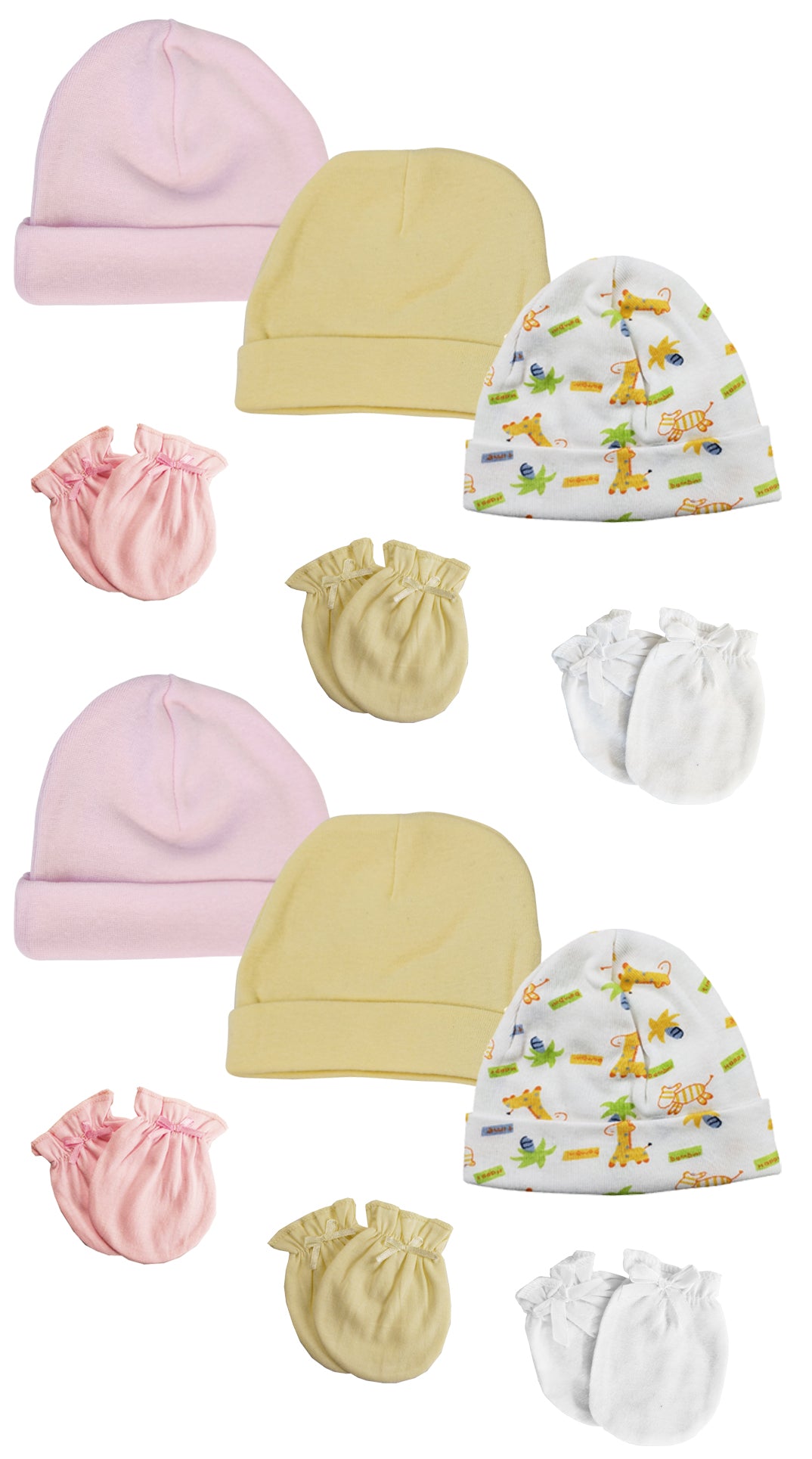 Baby Girl Infant Caps And Mittens (pack Of 12) Nc_0326 - GreatEagleInc