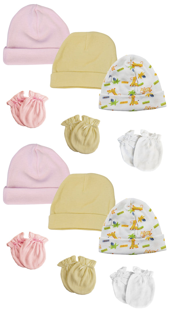 Baby Girl Infant Caps And Mittens (pack Of 12) Nc_0326 - GreatEagleInc
