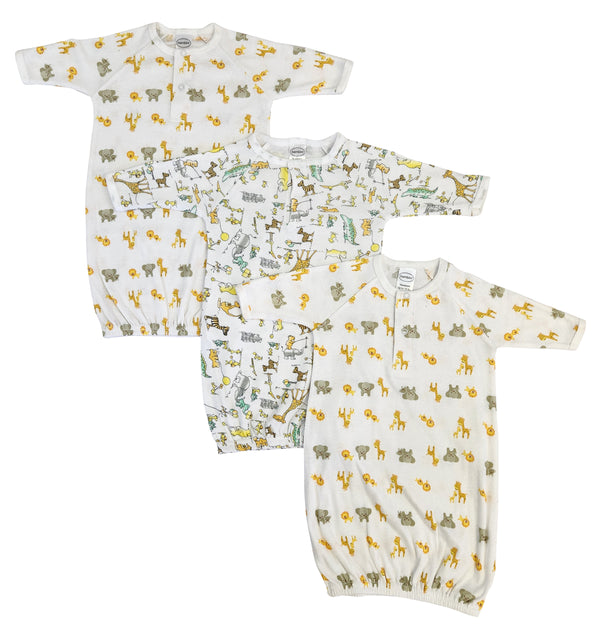 Unisex Newborn Baby 3 Piece Gown Set Nc_0758 - GreatEagleInc