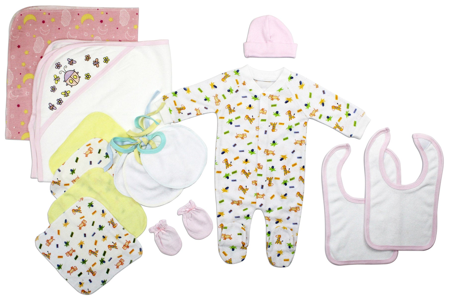 Newborn Baby Girls 14 Pc  Baby Shower Gift Set Ls_0092 - GreatEagleInc