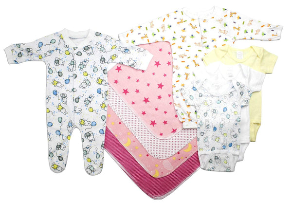 Newborn Baby Girls 9 Pc  Baby Shower Gift Set Ls_0035 - Infant Wear