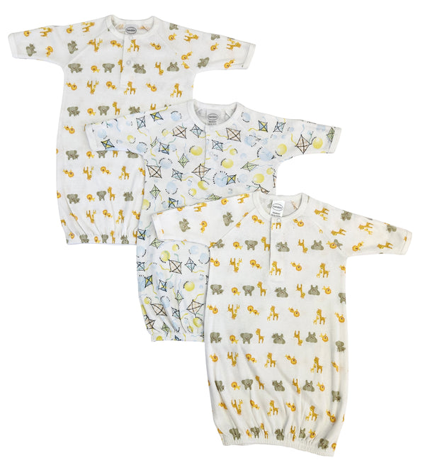 Unisex Newborn Baby 3 Piece Gown Set Nc_0786 - GreatEagleInc