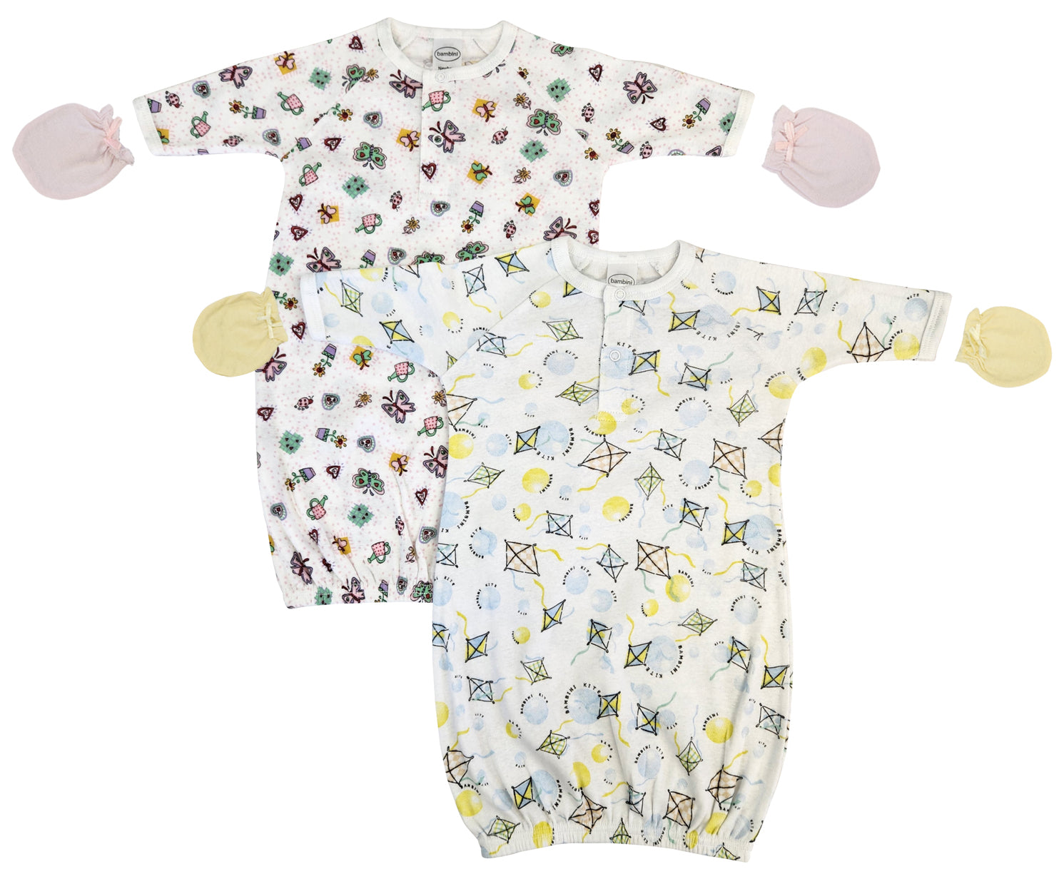 Newborn Baby Girl 4 Piece Gown Set Nc_0832 - GreatEagleInc