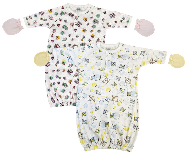 Newborn Baby Girl 4 Piece Gown Set Nc_0832 - GreatEagleInc