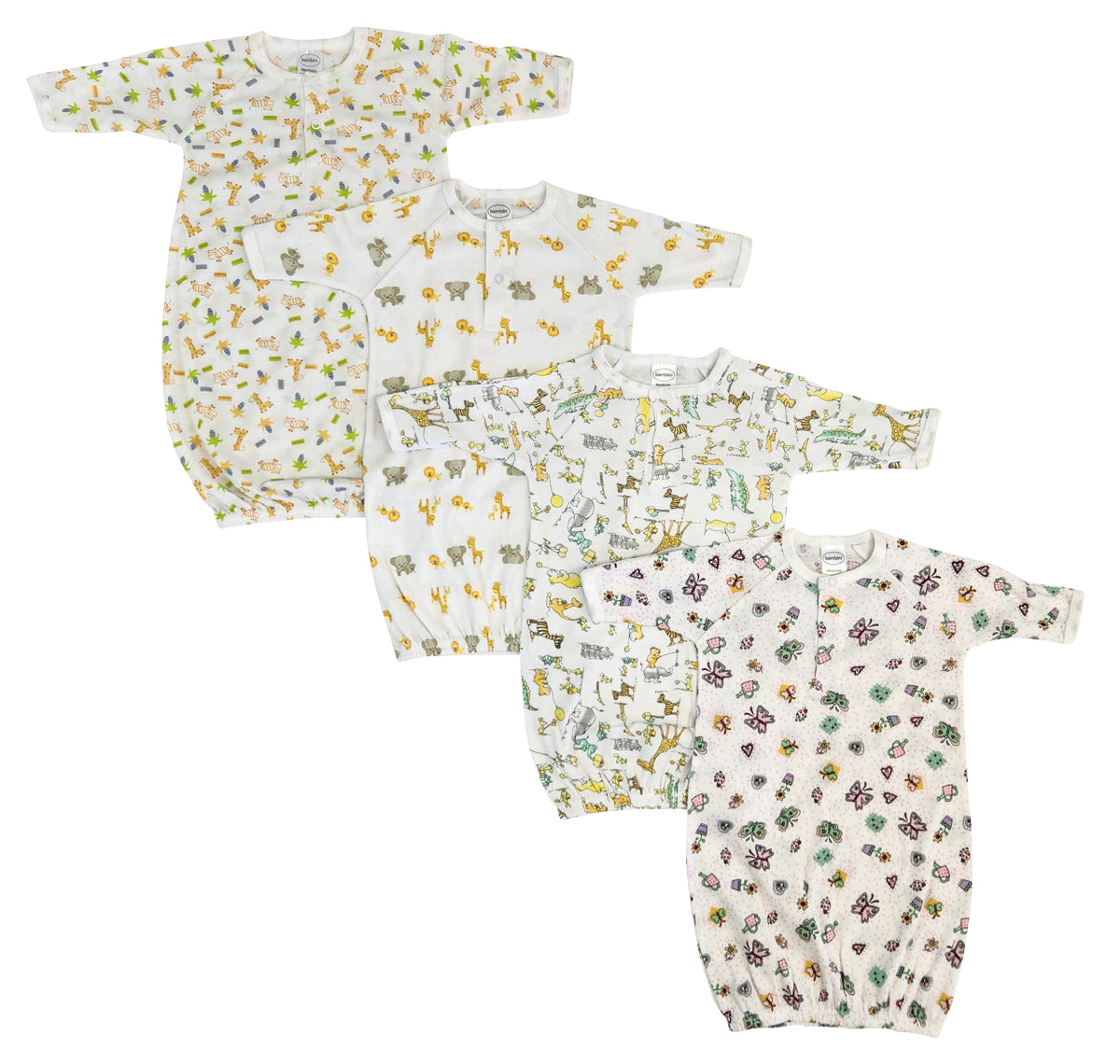 Unisex Newborn Baby 4 Piece Gown Set Nc_0739 - GreatEagleInc