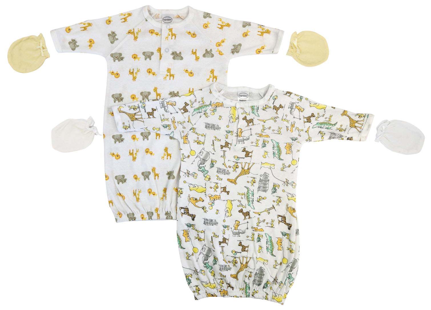 Unisex Newborn Baby 4 Piece Gown Set Nc_0755 - GreatEagleInc