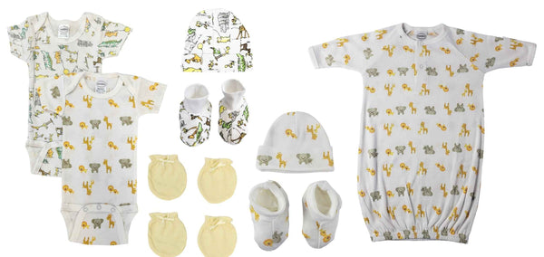 Unisex Newborn Baby 9 Pc  Sets Nc_0578 - Infant Wear
