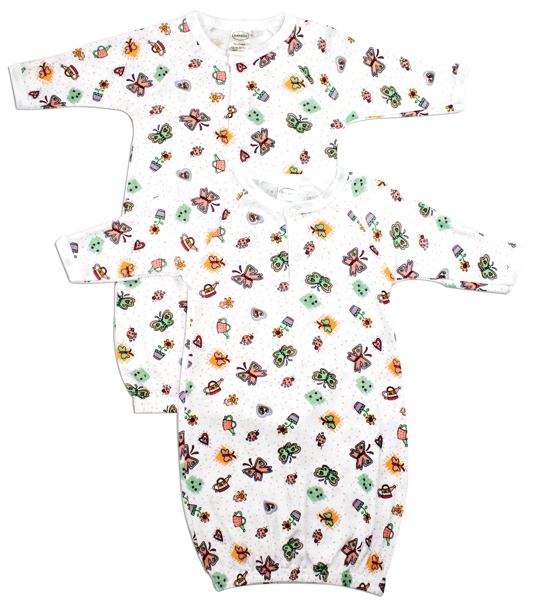 Printed Infant Gowns - 2 Pack 912u - GreatEagleInc