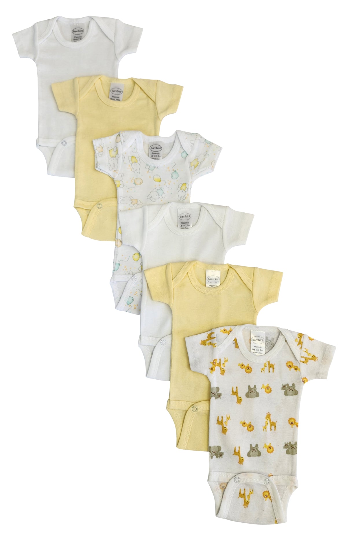 Baby Boy, Baby Girl, Unisex Short Sleeve Onezies Variety (pack Of 6) Nc_0242 - GreatEagleInc