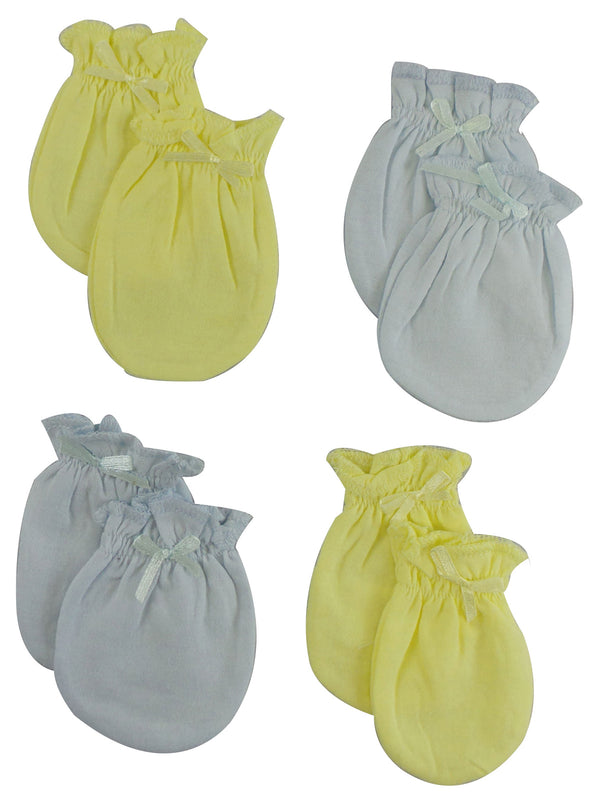 Infant Mittens (pack Of 4) 116-blue-yellow-4-pack - GreatEagleInc