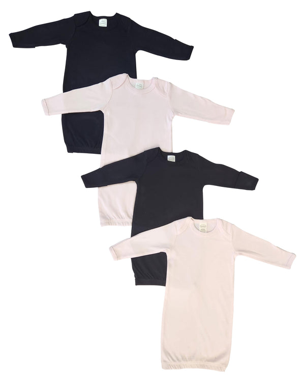 Newborn Baby Girl 4 Piece Gown Set Nc_0866 - Infant Wear