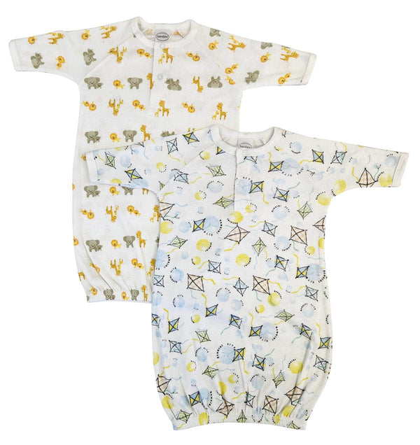 Unisex Newborn Baby 2 Piece Gown Set Nc_0825 - Infant Wear