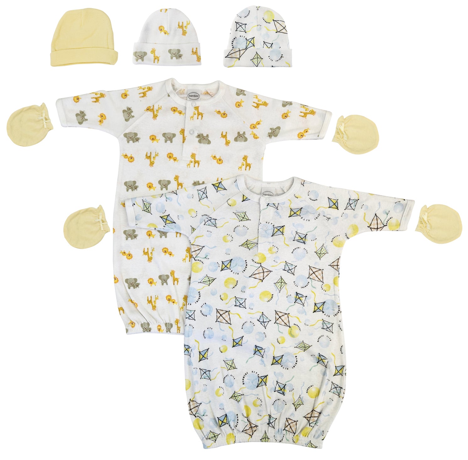 Unisex Newborn Baby 7 Piece Gown Set Nc_0828 - GreatEagleInc