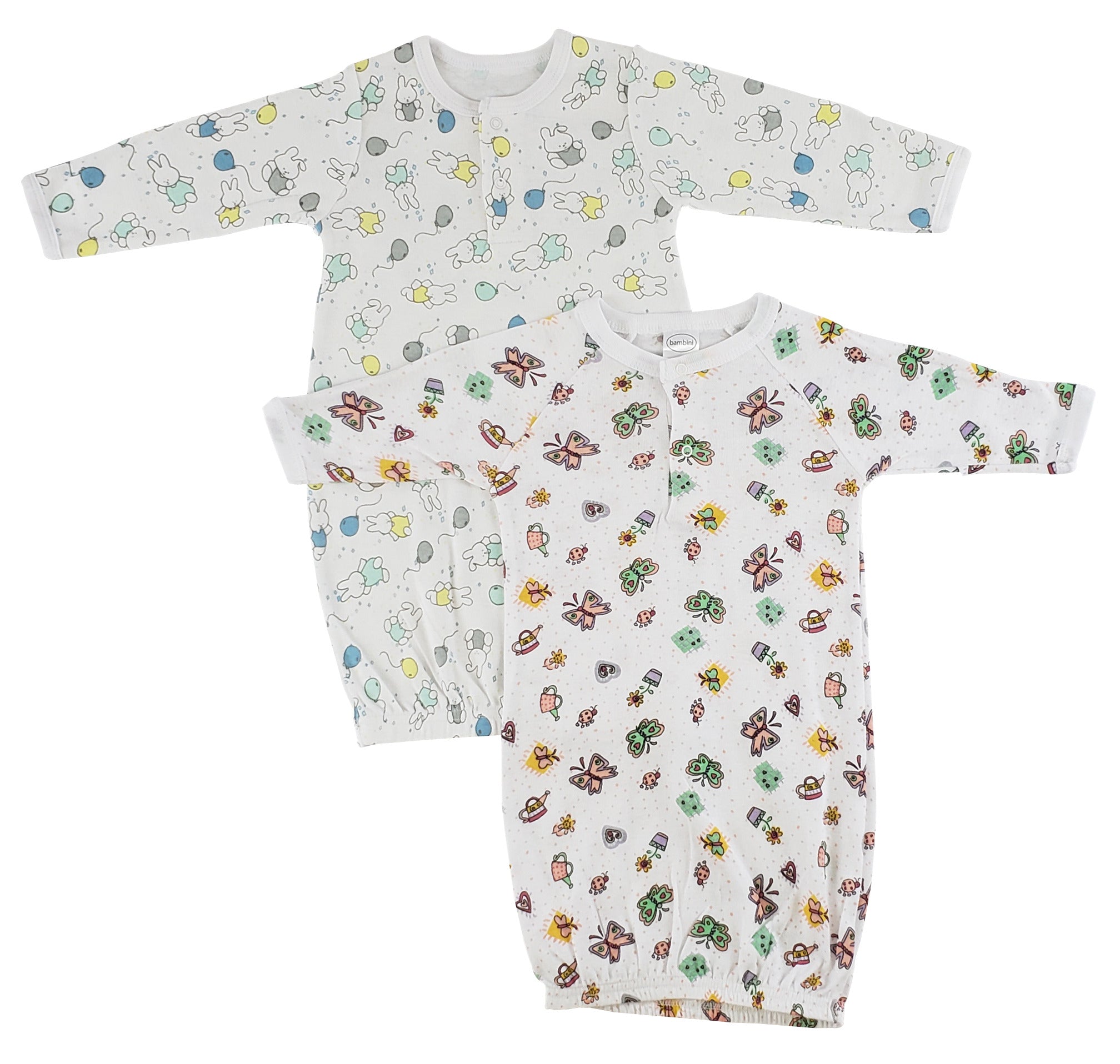 Girls Print Infant Gowns - 2 Pack Cs_0089 - GreatEagleInc