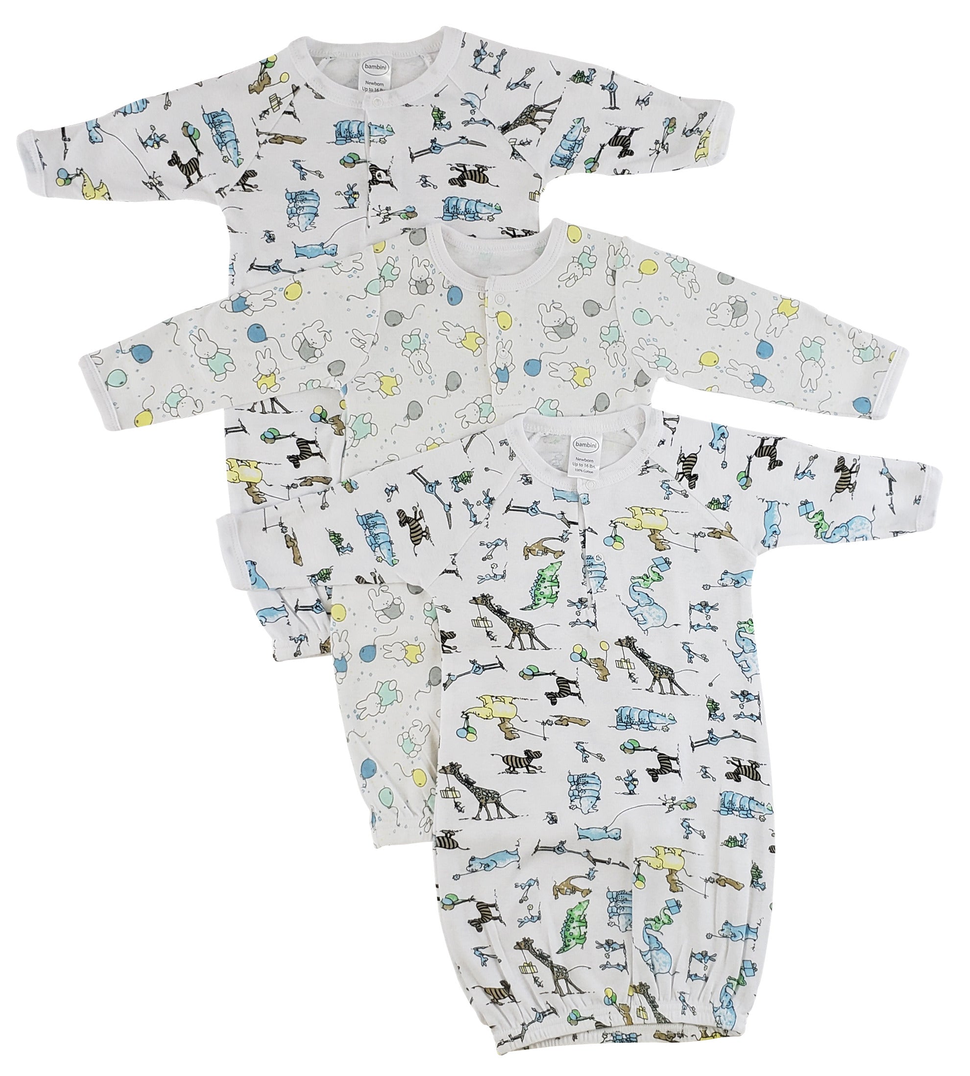 Infant Gowns - 3 Pack Cs_0082 - GreatEagleInc