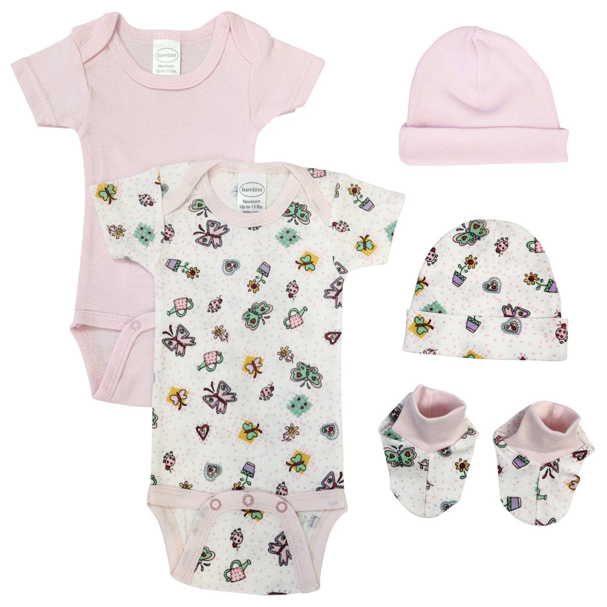 Newborn Baby Girl 5 Pc  Sets Nc_0595 - GreatEagleInc