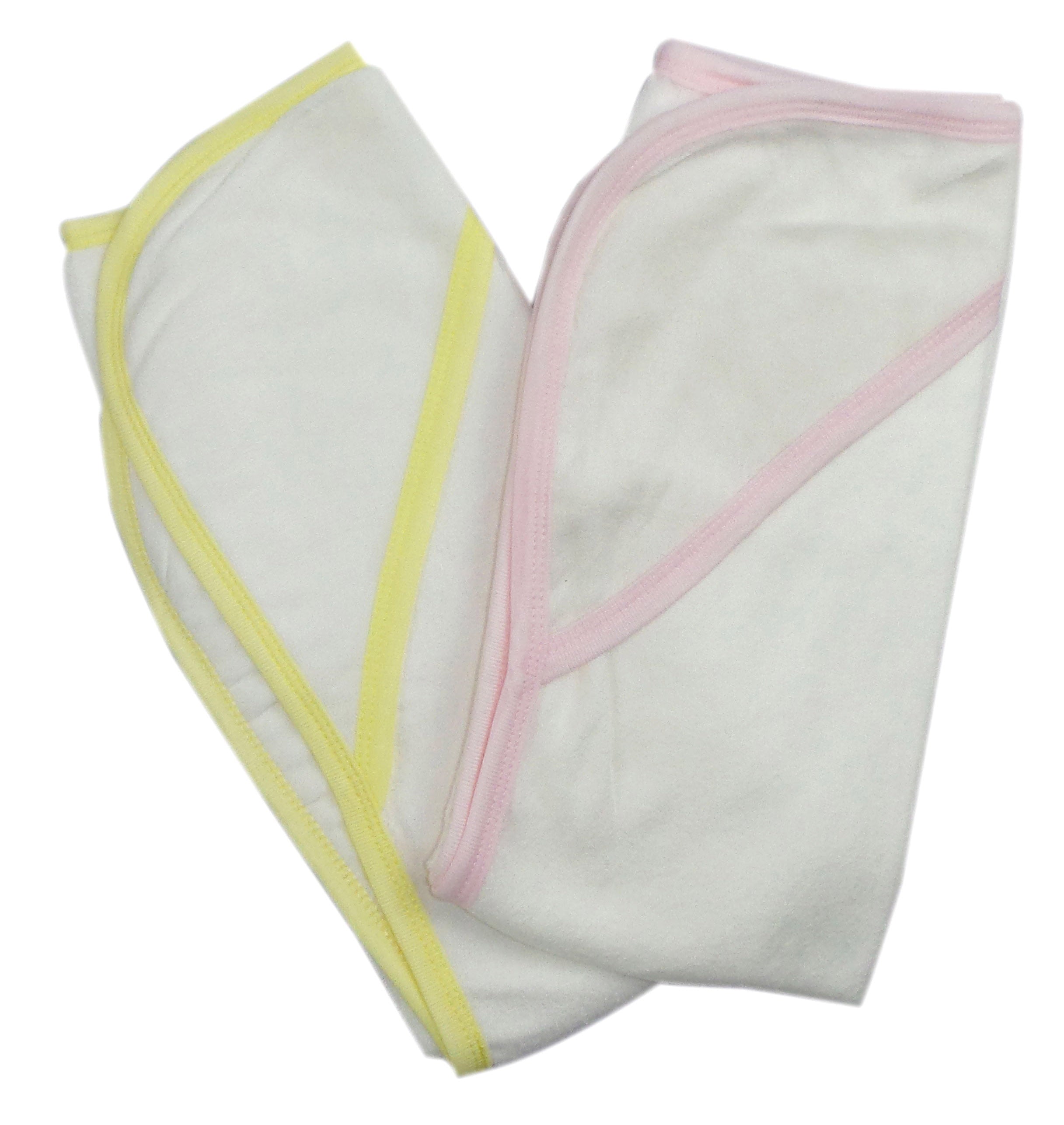 Infant Hooded Bath Towel (pack Of 2) 021b-pink--021b-yellow - GreatEagleInc