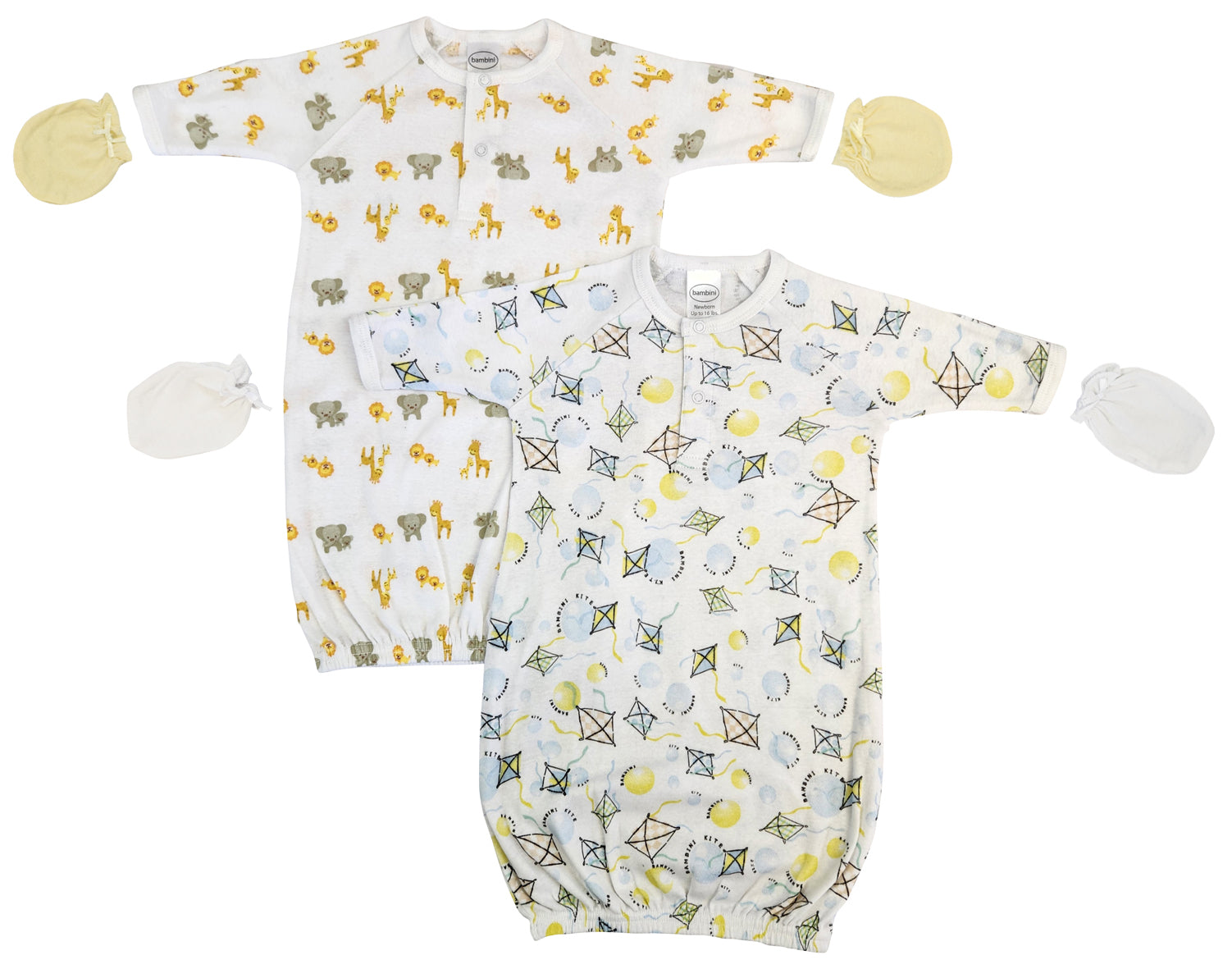 Unisex Newborn Baby 4 Piece Gown Set Nc_0784 - GreatEagleInc