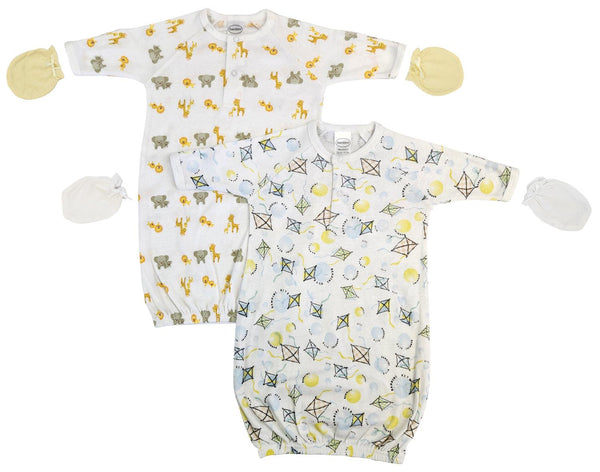 Unisex Newborn Baby 4 Piece Gown Set Nc_0784 - Infant Wear