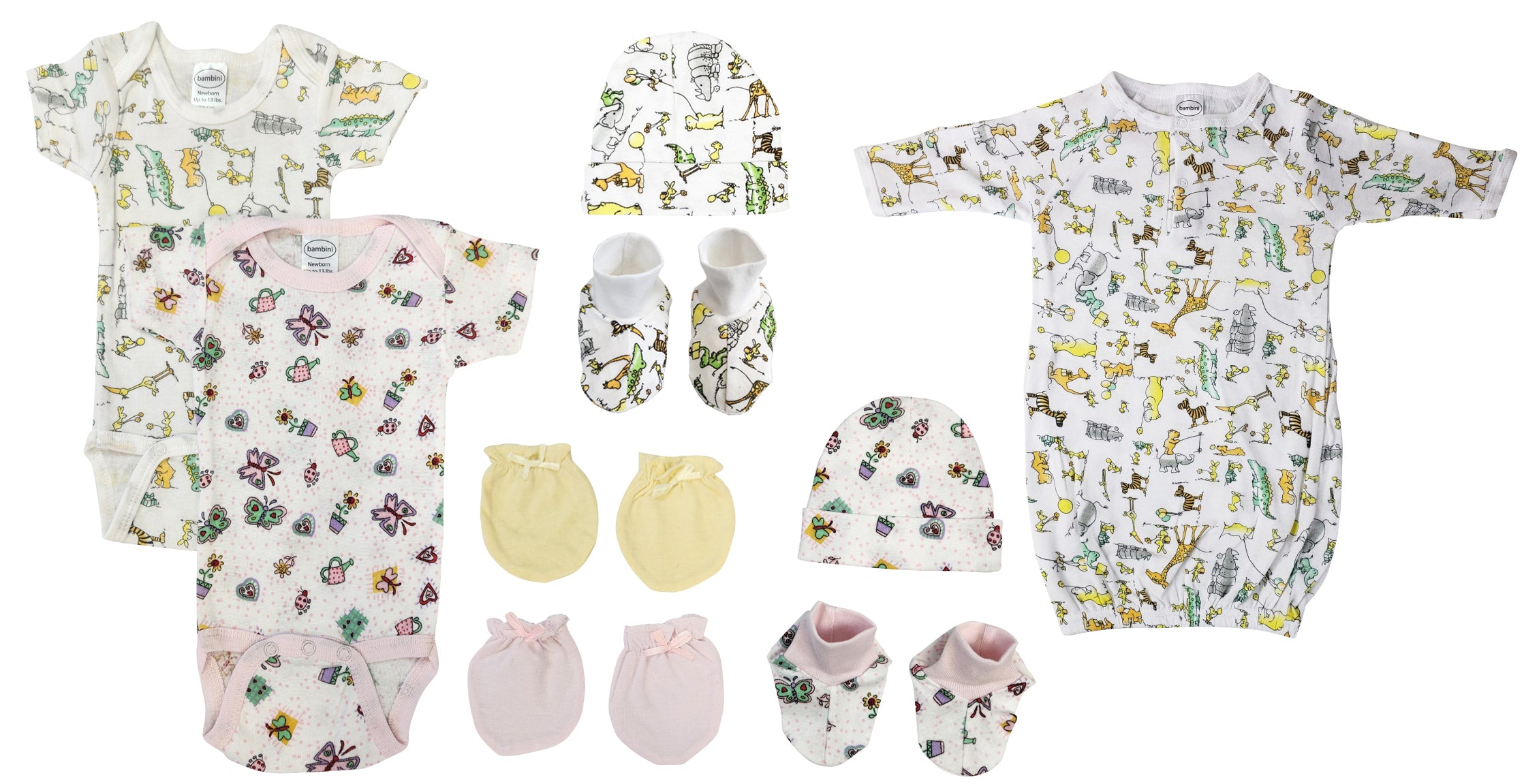 Newborn Baby Girl 9 Pc  Sets Nc_0610 - GreatEagleInc