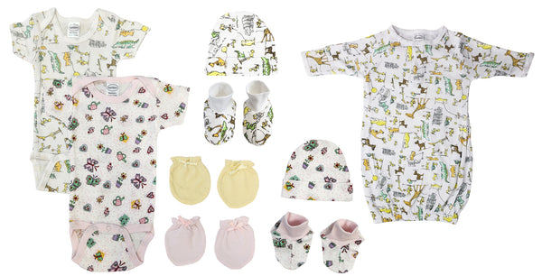 Newborn Baby Girl 9 Pc  Sets Nc_0610 - GreatEagleInc
