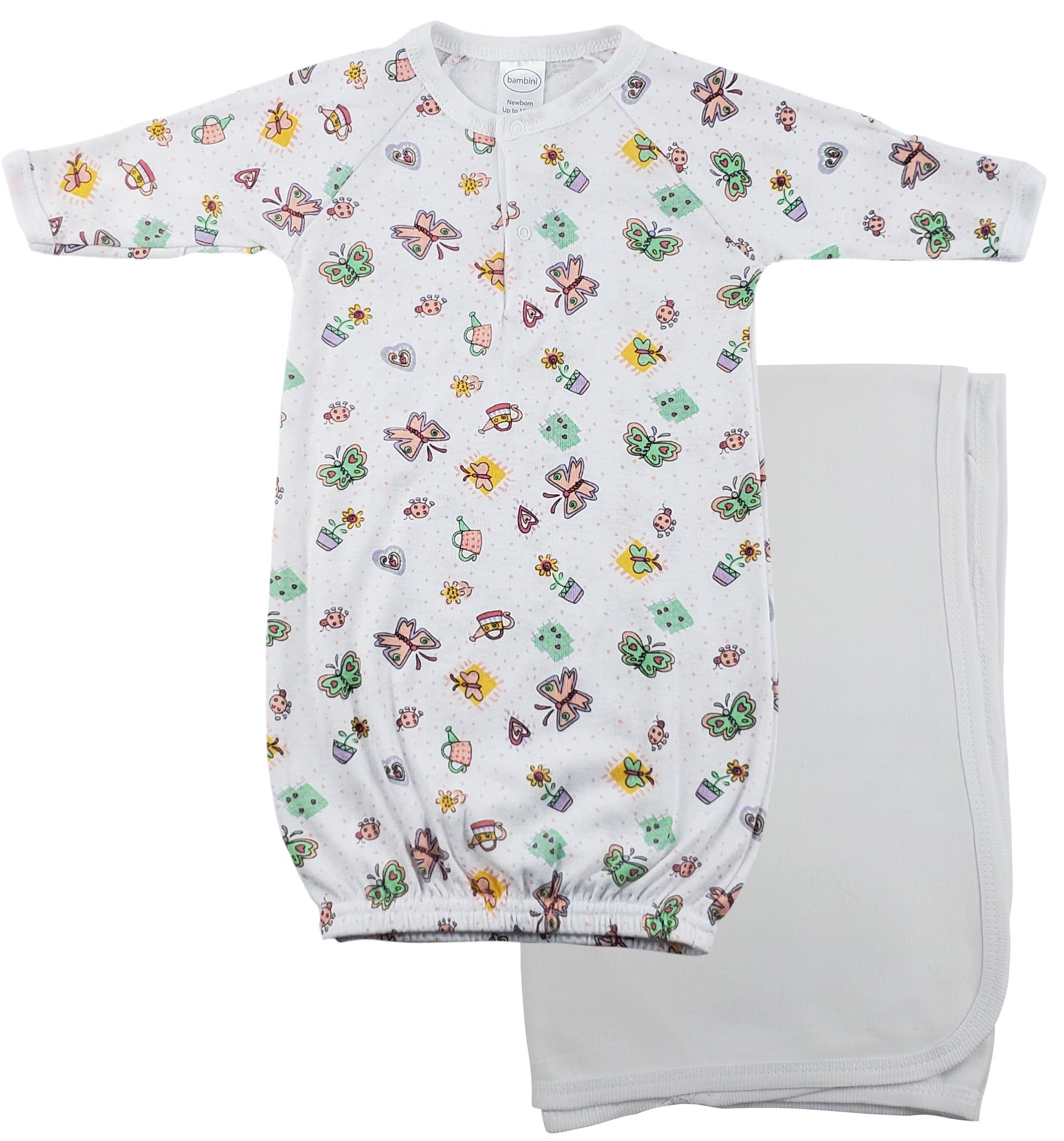 Print Infant Gown And Recieving Blanket Cs_0102 - GreatEagleInc