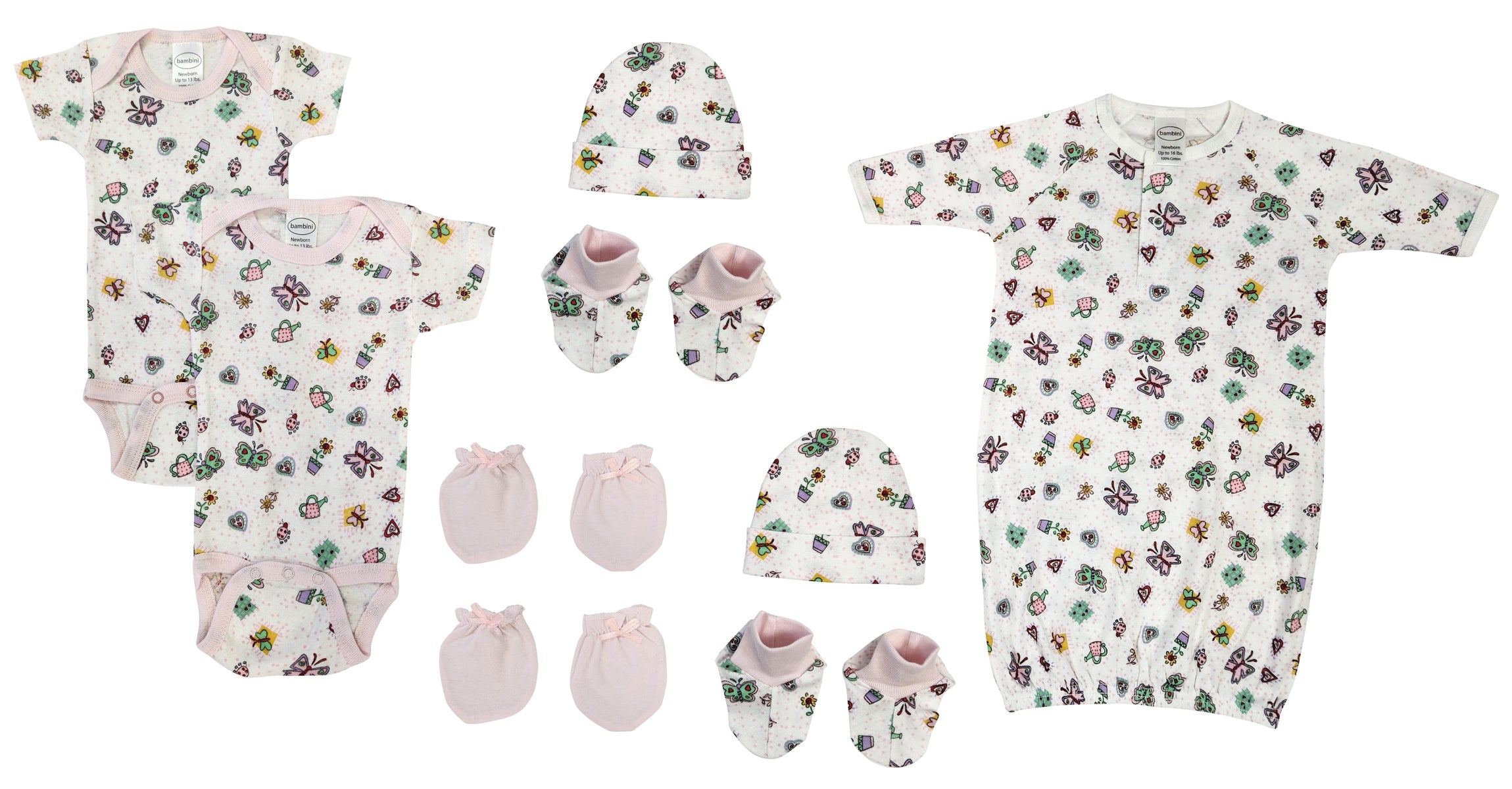 Newborn Baby Girl 9 Pc  Sets Nc_0620 - GreatEagleInc