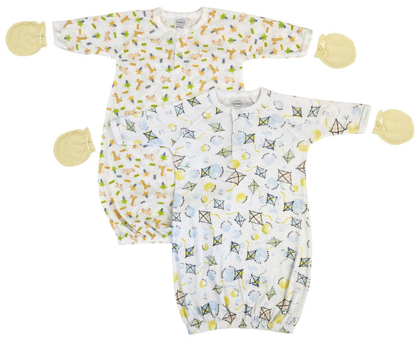 Unisex Newborn Baby 4 Piece Gown Set Nc_0821 - Infant Wear