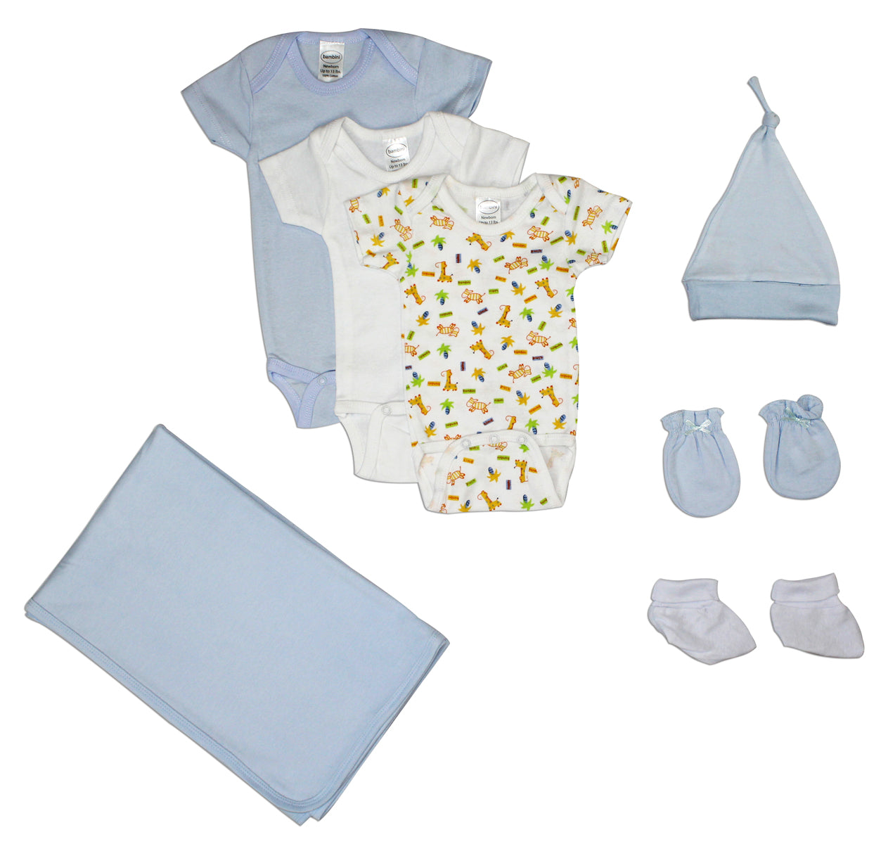 Newborn Baby Boys 7 Pc  Baby Shower Gift Set Ls_0041 - GreatEagleInc