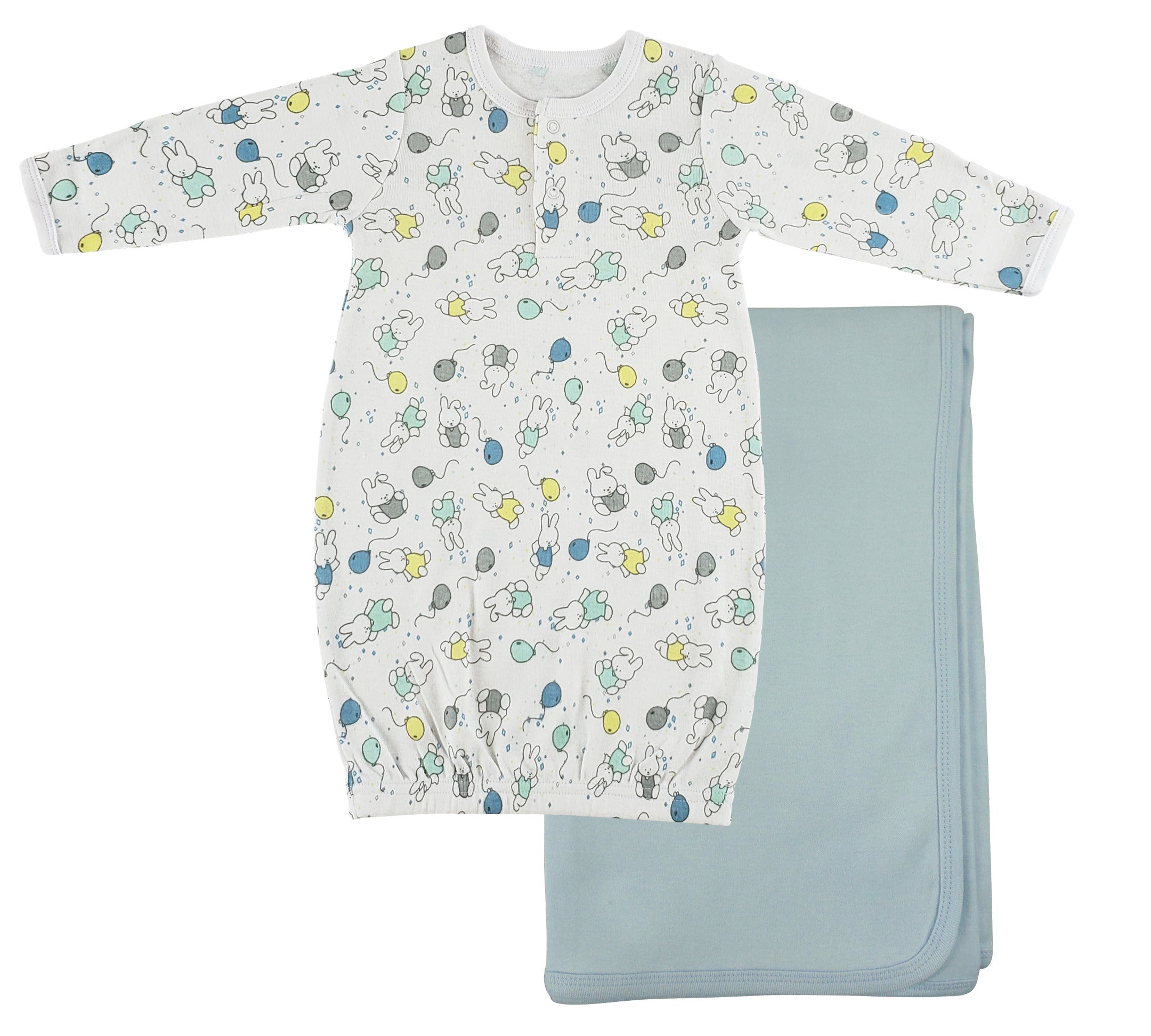 Print Infant Gown And Recieving Blanket Cs_0105 - GreatEagleInc